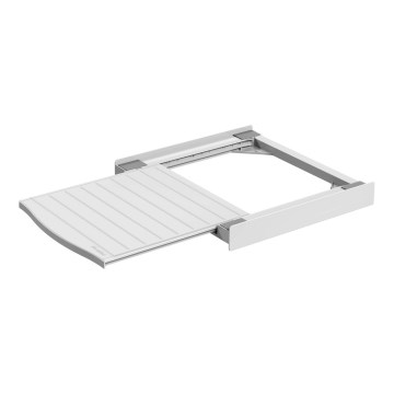 Meliconi 656113 - Piedistallo per lavatrice e asciugatrice con cassetto estraibile 70 cm, bianco