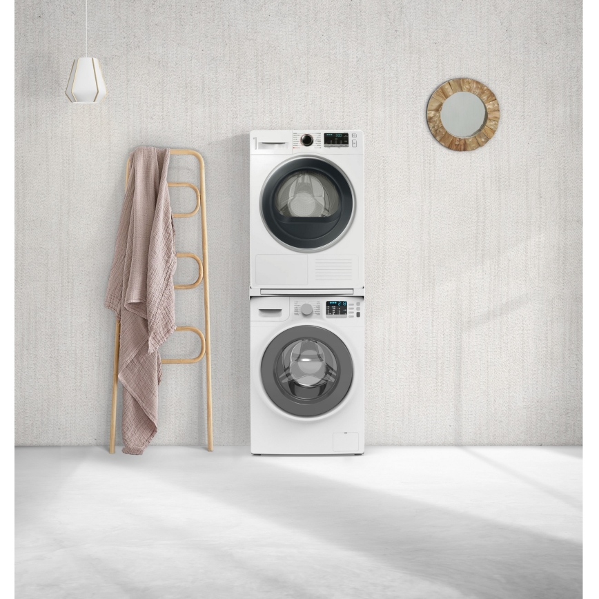 Meliconi 656113 - Piedistallo per lavatrice e asciugatrice con cassetto estraibile 70 cm, bianco