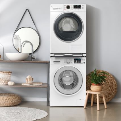 Meliconi 656114 - Kit di sovrapposizione per lavatrice e asciugatrice 70 cm bianco