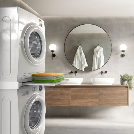 Meliconi 656114 - Kit di sovrapposizione per lavatrice e asciugatrice 70 cm bianco