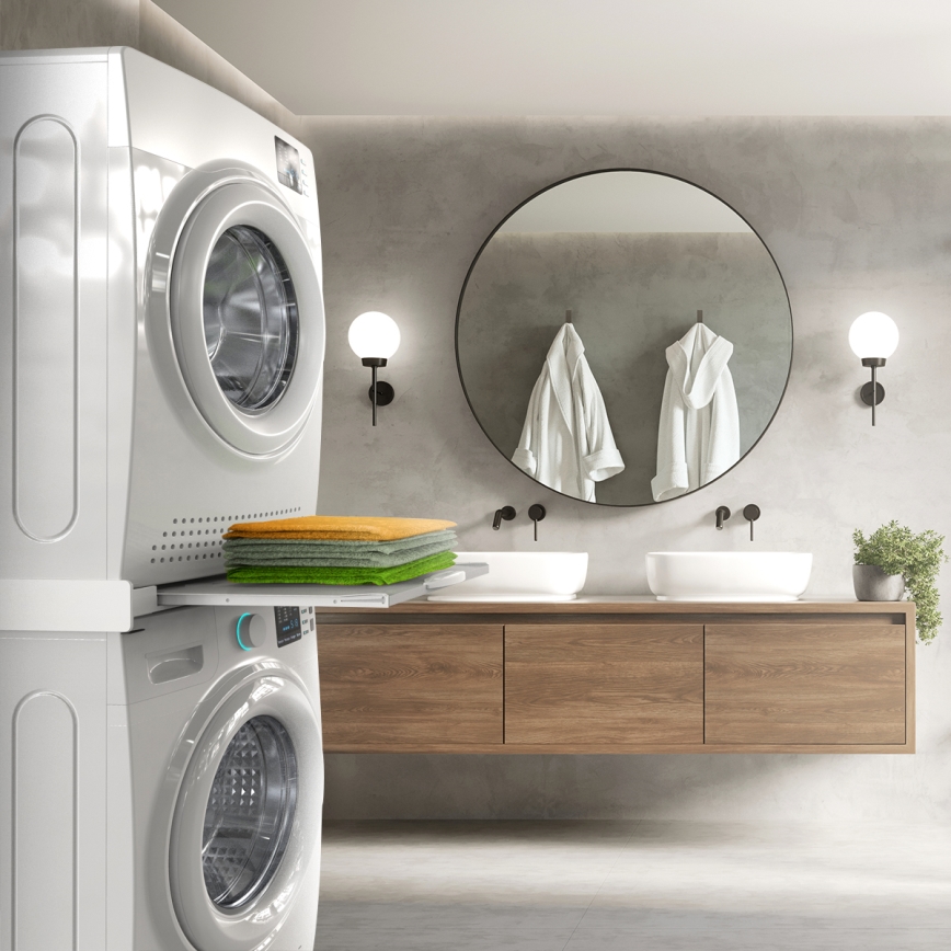 Meliconi 656114 - Kit di sovrapposizione per lavatrice e asciugatrice 70 cm bianco