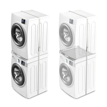 Meliconi 656114 - Kit di sovrapposizione per lavatrice e asciugatrice 70 cm bianco