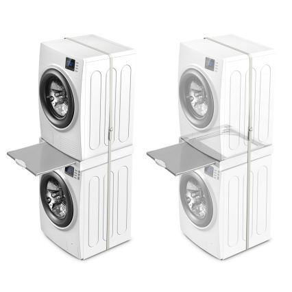 Meliconi 656114 - Kit di sovrapposizione per lavatrice e asciugatrice 70 cm bianco