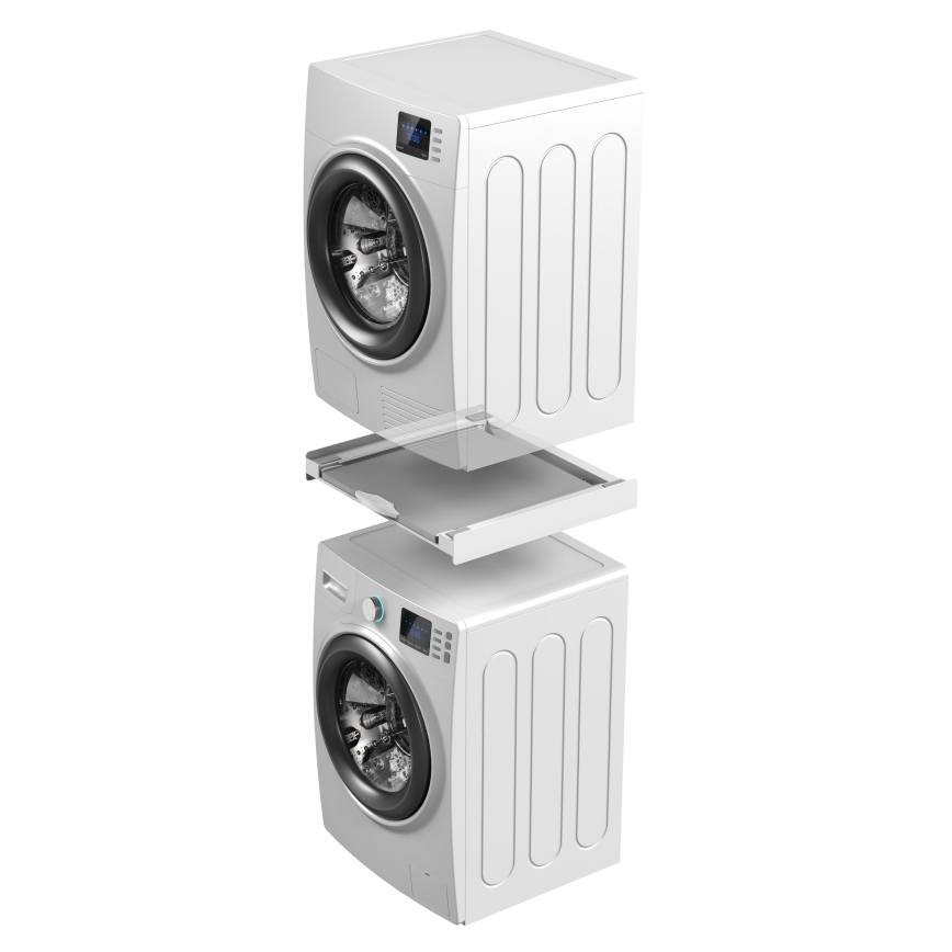 Meliconi 656114 - Kit di sovrapposizione per lavatrice e asciugatrice 70 cm bianco