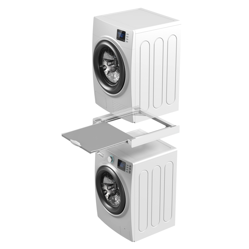 Meliconi 656114 - Kit di sovrapposizione per lavatrice e asciugatrice 70 cm bianco