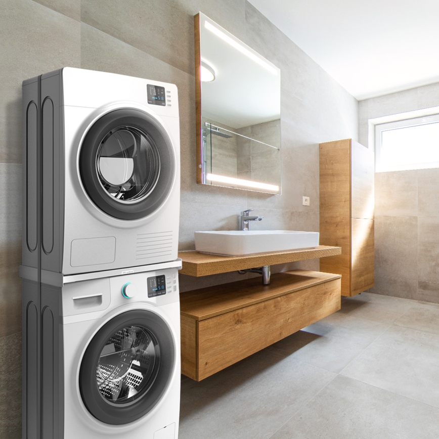 Meliconi 656116 - Distanziale per lavatrice e asciugatrice 46 cm bianco