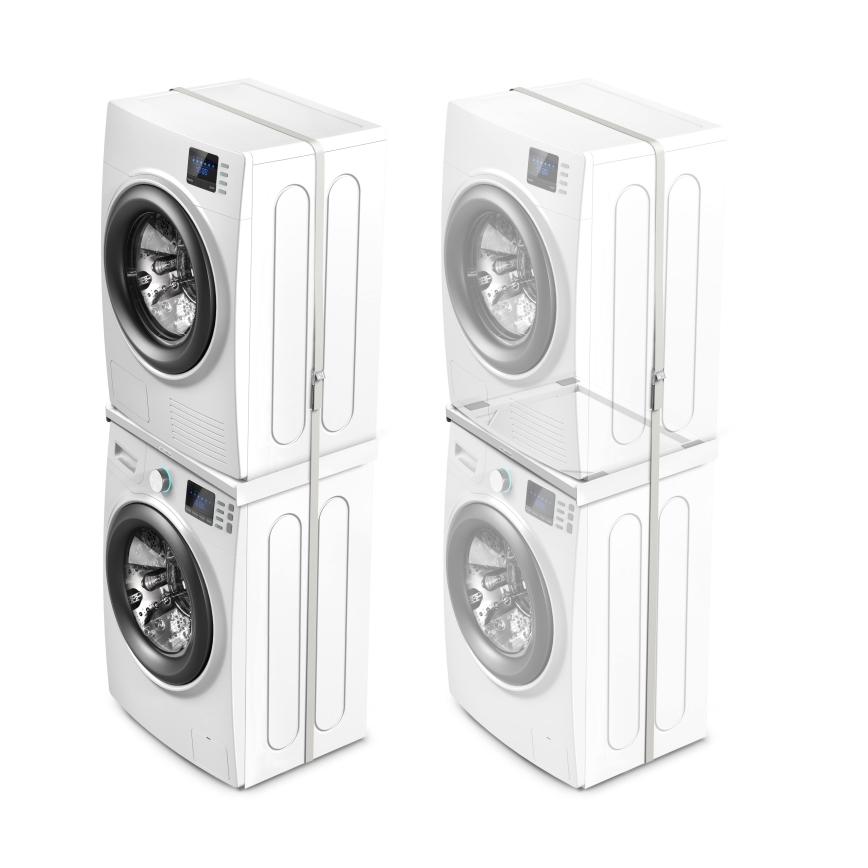 Meliconi 656116 - Distanziale per lavatrice e asciugatrice 46 cm bianco