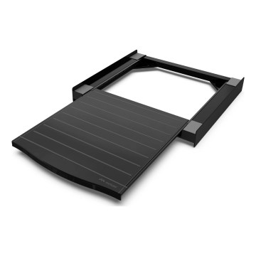 Meliconi 656136 - Base di sollevamento per lavatrice e asciugatrice con cassetto estraibile, 60 cm, nero