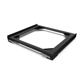 Meliconi 656168 - Base antivibrazione per lavatrice con rotelle estraibili, 47 cm, nero