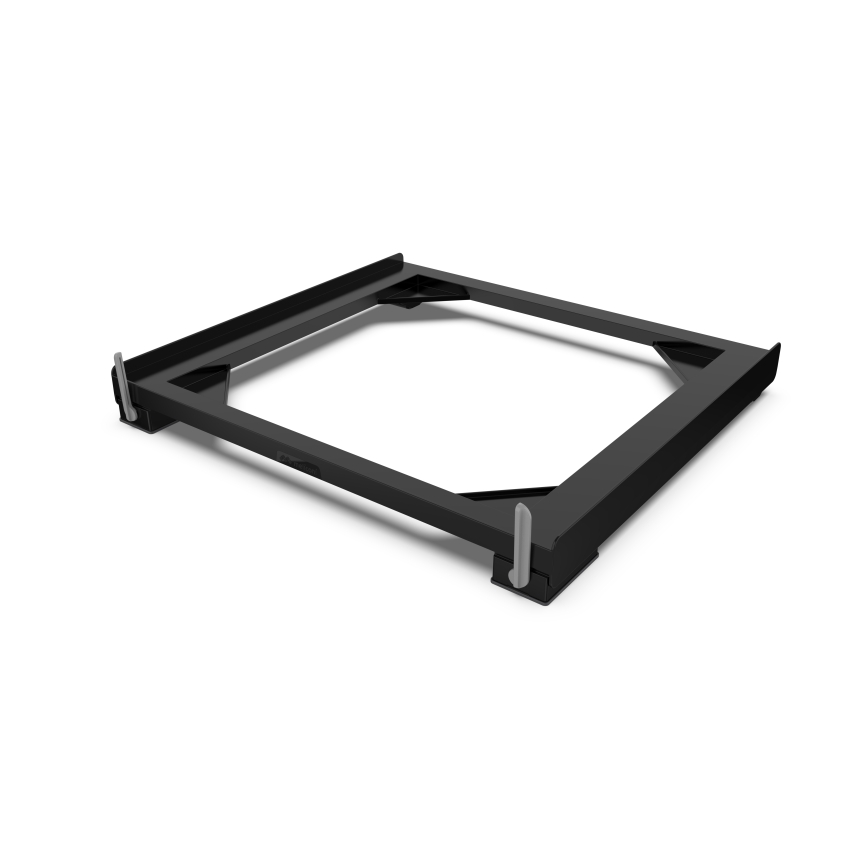 Meliconi 656168 - Base antivibrazione per lavatrice con rotelle estraibili, 47 cm, nero