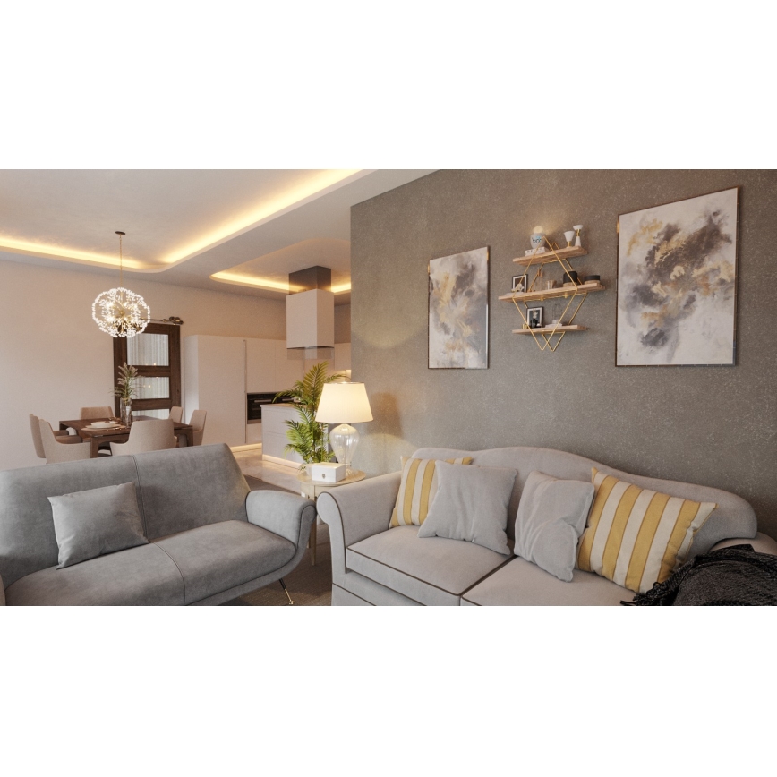 Mensola 70x60 cm oro/marrone