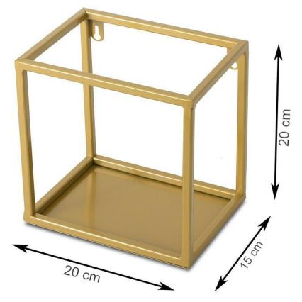 Mensola a muro 20x20 cm oro