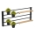 Mensola a muro con vasi da fiori e LED illuminazione SHELF 50x118 cm nero/beige/pino
