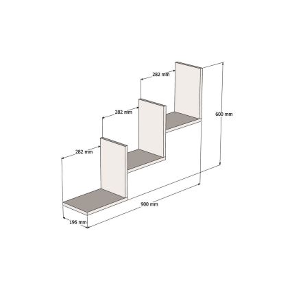 Mensola a muro MIST 60x90 cm marrone