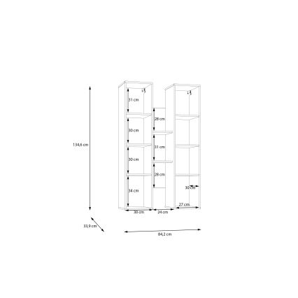 Mensola a parete INAR rovere/marrone