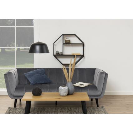 Mensola a parete SARON 77x77 cm rovere/nero