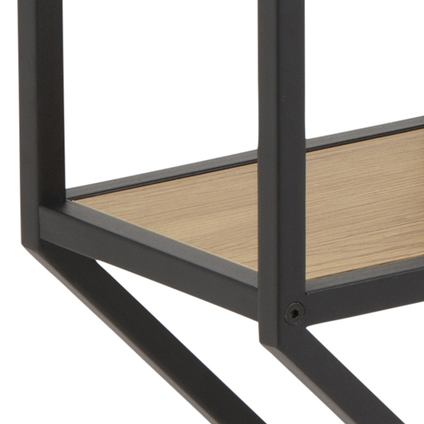 Mensola a parete SARON 77x77 cm rovere/nero