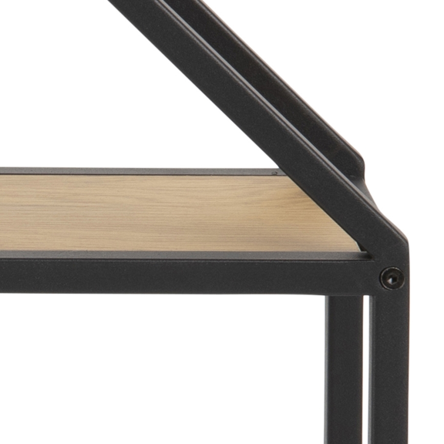 Mensola a parete SARON 77x77 cm rovere/nero