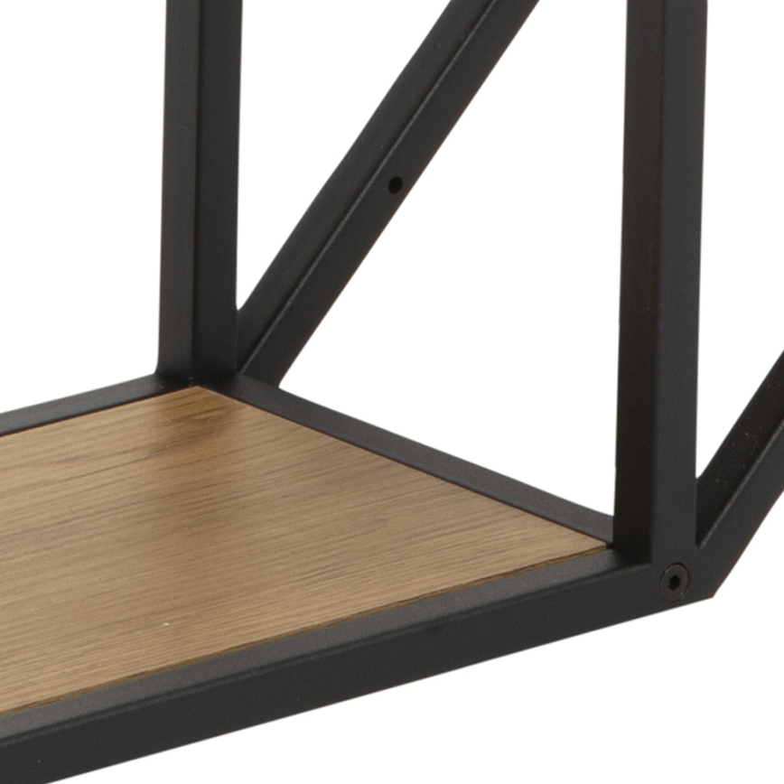 Mensola a parete SARON 77x77 cm rovere/nero