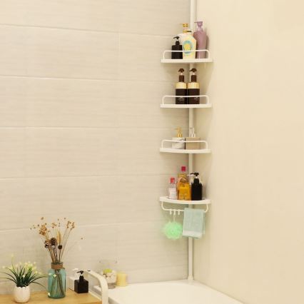 Mensola angolare per il bagno DEX, bianca