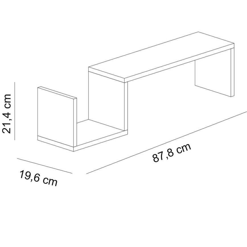 Mensola BIENCE 21,4x87,8 cm bianca