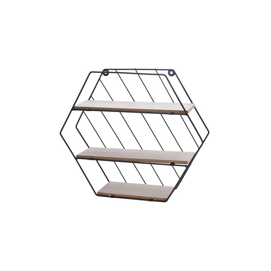 Mensola CARLO 31x35 cm nero/beige