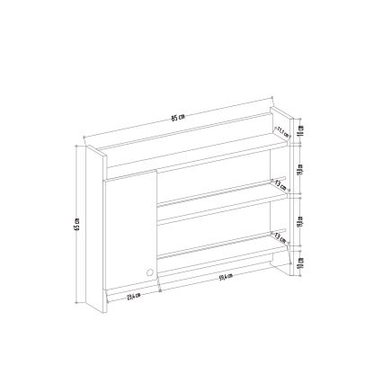 Mensola da cucina KNERR 65x85 cm beige