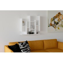 Mensola da parete FLOWER 68,8x70 cm bianca