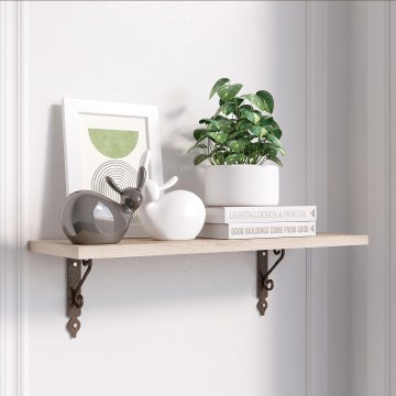 Mensola da parete RETRO 20x60 cm beige/rame