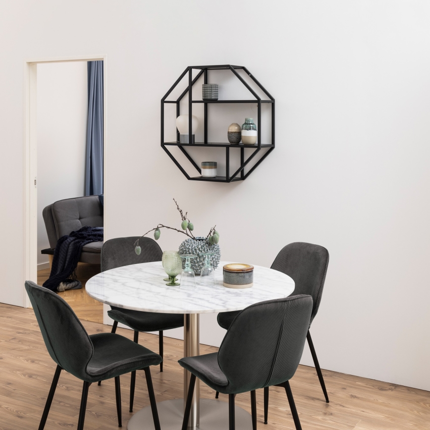 Mensola da parete SARON 77x77 cm nera