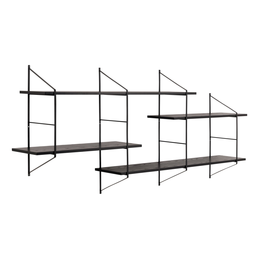 Mensola da parete TOCO 191x79 cm nera
