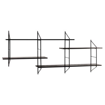 Mensola da parete TOCO 191x79 cm nera