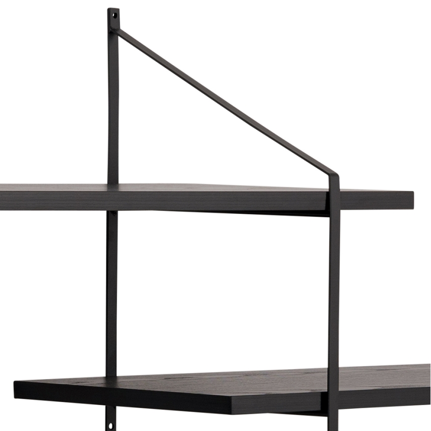 Mensola da parete TOCO 191x79 cm nera