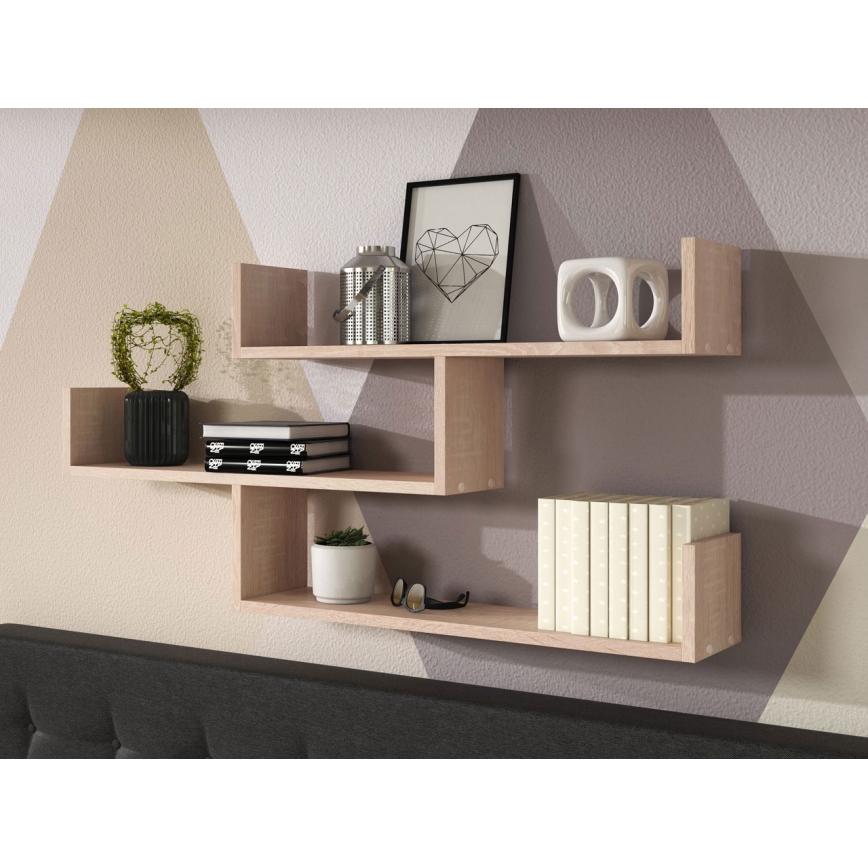Mensola da parete TRIO 119x55x18 cm rovere sonoma