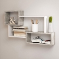 Mensola da parete TRIO 87x54x18 cm grigia/bianca