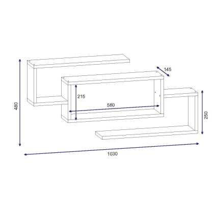 Mensola JANISON 48x103 cm bianca