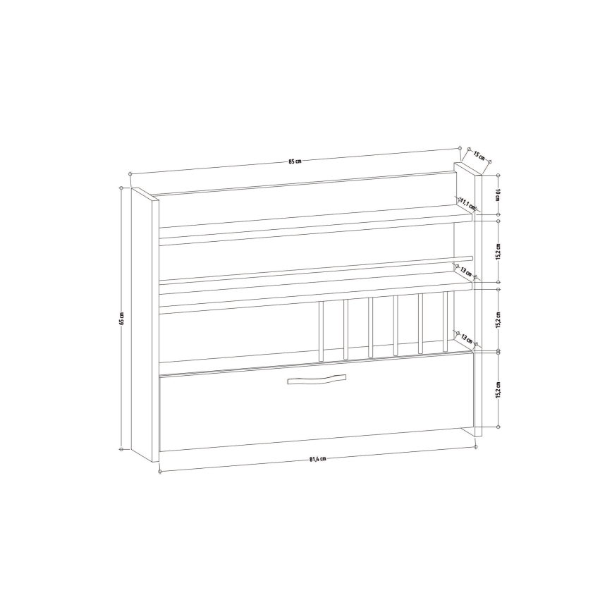 Mensola per cucina KNOTT 65x85 cm bianco