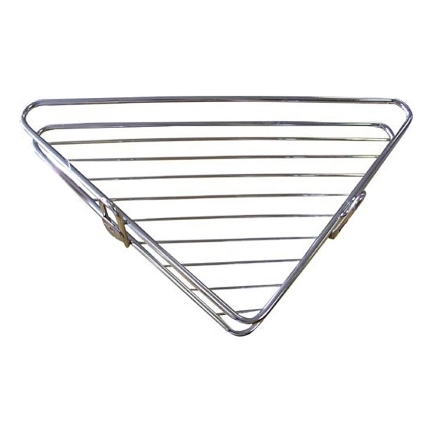 Mensola per doccia ad angolo 25x34 cm cromo lucido