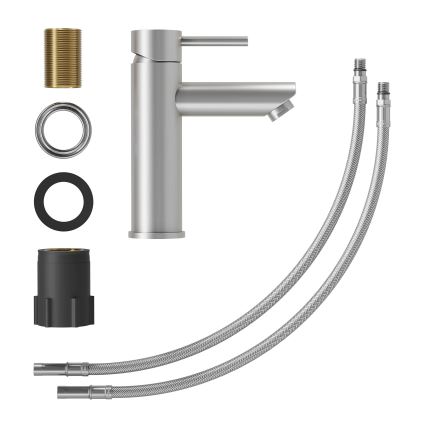 Miscelatore per lavabo RINGSTED 17,8 cm in acciaio inox spazzolato