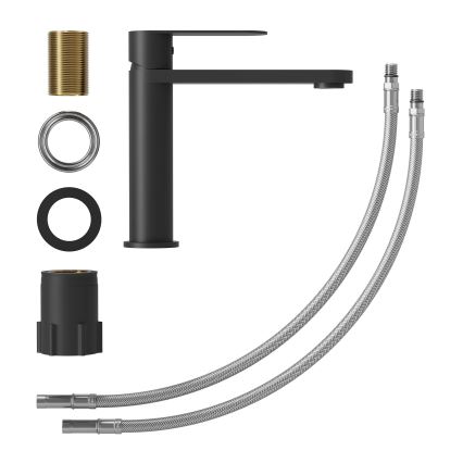 Miscelatore per lavabo TARNBY 17,3 cm nero opaco