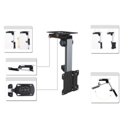 MK FLORIA MKF-17DS220 - Supporto a soffitto per TV da 46 nero