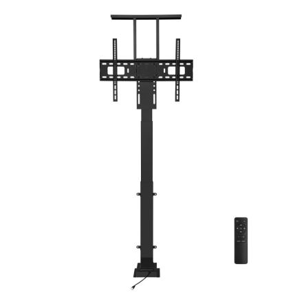 MK FLORIA MKF-19DM648 - Supporto a pavimento per TV 37-65 nero SCHUKO + telecomando