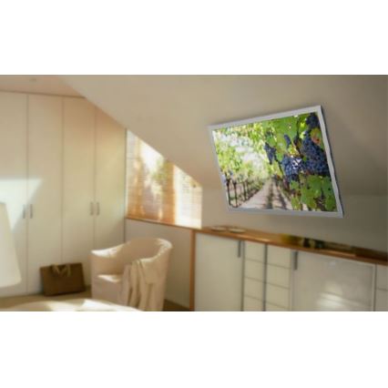 MK FLORIA MKF-20DM444 - Supporto a soffitto smart per TV 55" nero Wi-Fi TUYA + telecomando