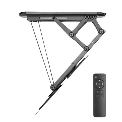 MK FLORIA MKF-20DM444 - Supporto a soffitto smart per TV 55" nero Wi-Fi TUYA + telecomando