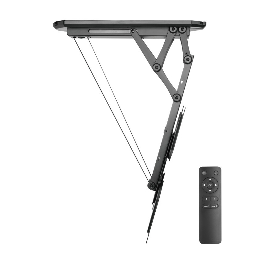 MK FLORIA MKF-20DM444 - Supporto a soffitto smart per TV 55" nero Wi-Fi TUYA + telecomando