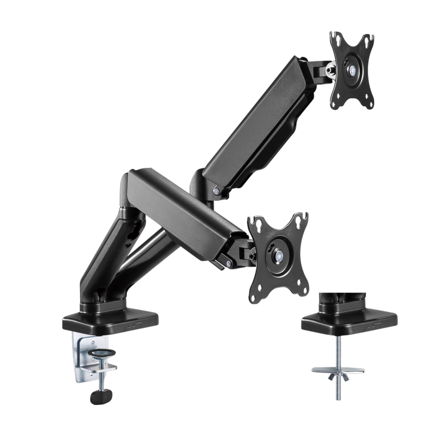 MK FLORIA MKF-21DP113S2 - Supporto regolabile per due monitor da 32 nero