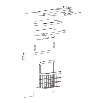 MK FLORIA MKF-21MG02W - Organizzatore magnetico 67,5x31 cm bianco