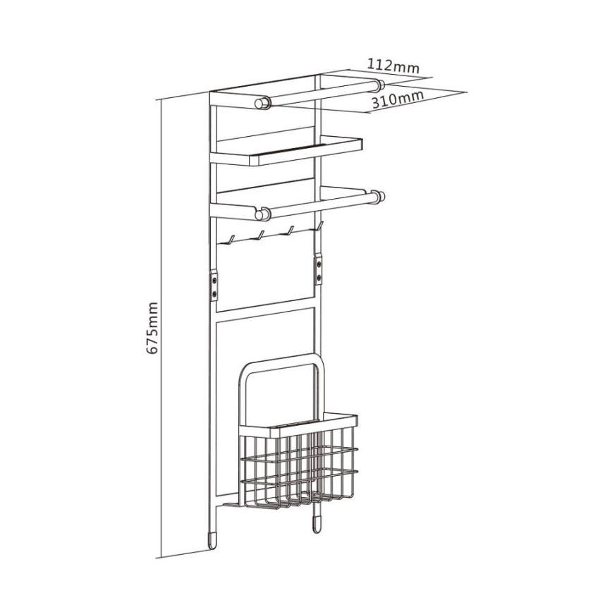 MK FLORIA MKF-21MG02W - Organizzatore magnetico 67,5x31 cm bianco