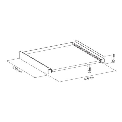 MK FLORIA MKF-23MZ601 - Kit di impilaggio per lavatrice e asciugatrice con cassettone 60 cm bianco