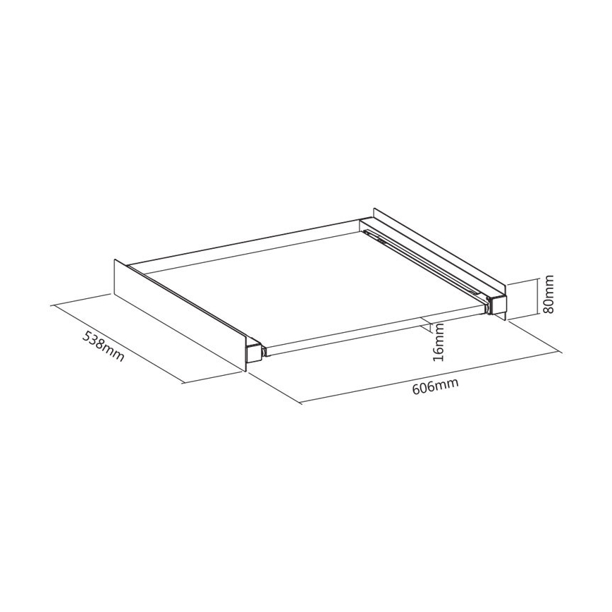 MK FLORIA MKF-23MZ601 - Kit di impilaggio per lavatrice e asciugatrice con cassettone 60 cm bianco